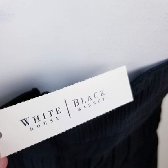 WHBM Womens Size 0 Black Silk Halter Top Cocktail Mini Dress NWT - Picture 7 of 8